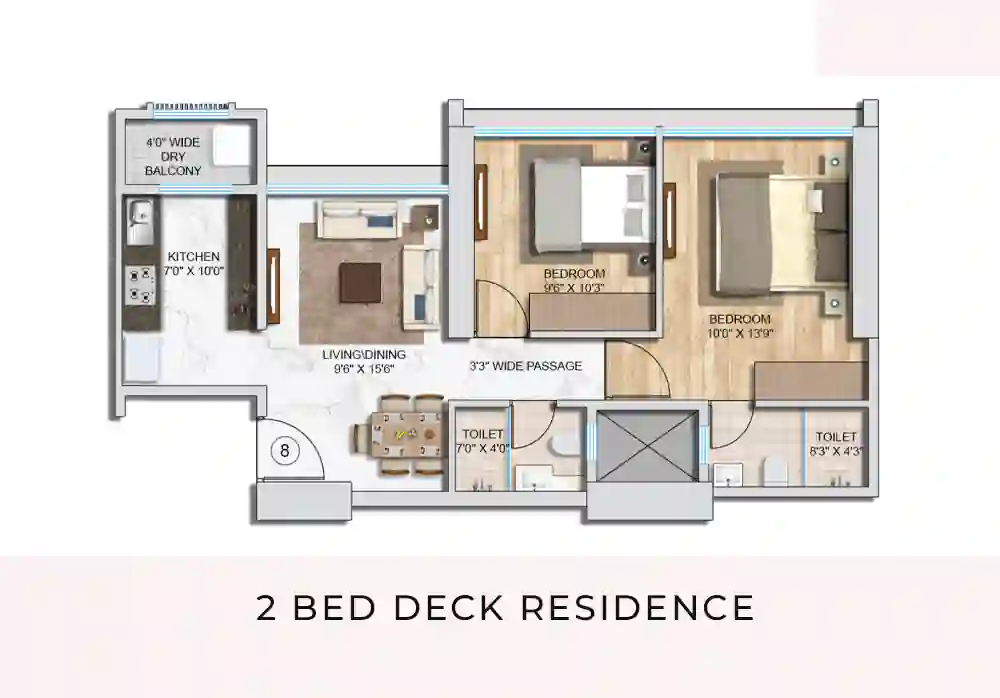 2 BHK Deck