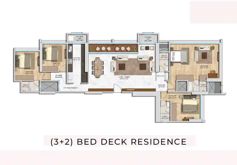 3+2 BHK